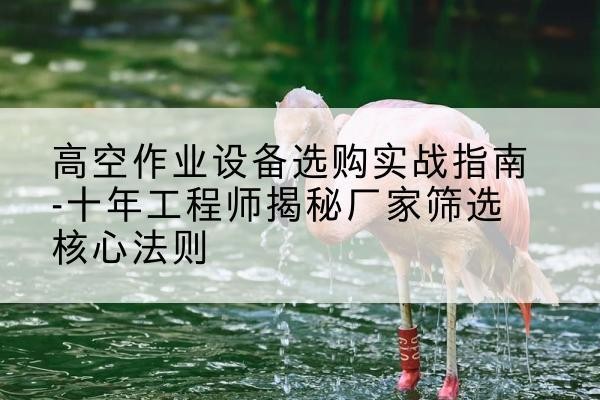大通剪叉式升降机厂家-高空作业设备选购实战指南-十年工程师揭秘厂家筛选核心法则